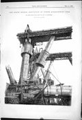 Old 1887 Forth Railway Bridge Elevation Queensferry Pier Fowler Baker Victorian