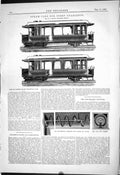 Antique Old Print 1887 Rowan Steep-Grade Tramway Cars Anti-Friction Conveyor