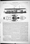 Antique Old Print 1887 Light Draught River Steamer Boat Java Birch Liverpool