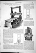 Old Engineering 1887 Double Acting Cutter Planing Machinery Buckton L Victorian