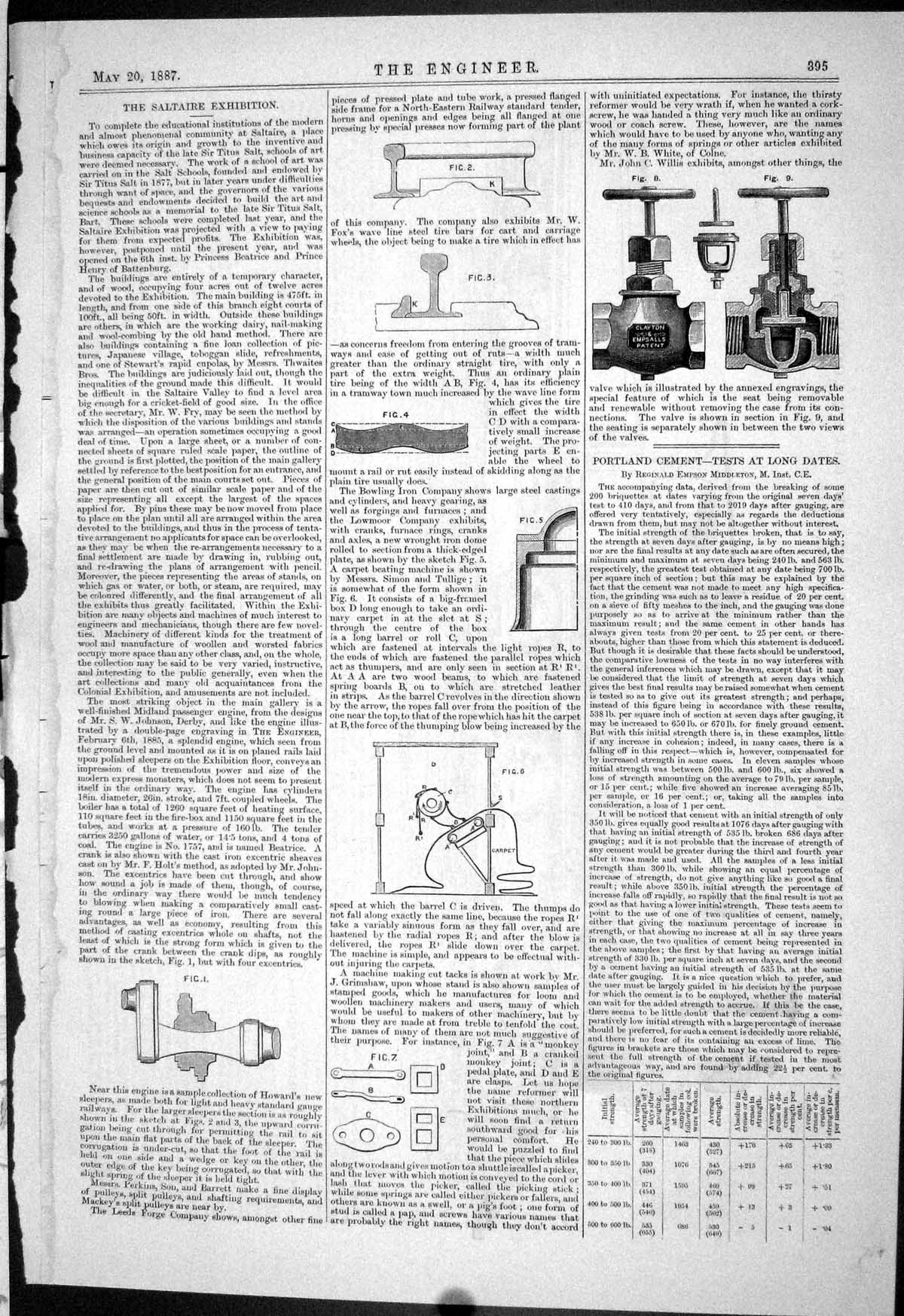 Old 1887 Saltaire Exhibition Machinery Manchester Train Sharp Stewart Victorian