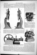 Old 1887 Robson Gas Hammer Horizontal Engine Gas-Pipe Piercing Pulley Victorian