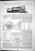 Old 1888 Wotten Express Locomotive Union Pacific Railway Train Chase Victorian