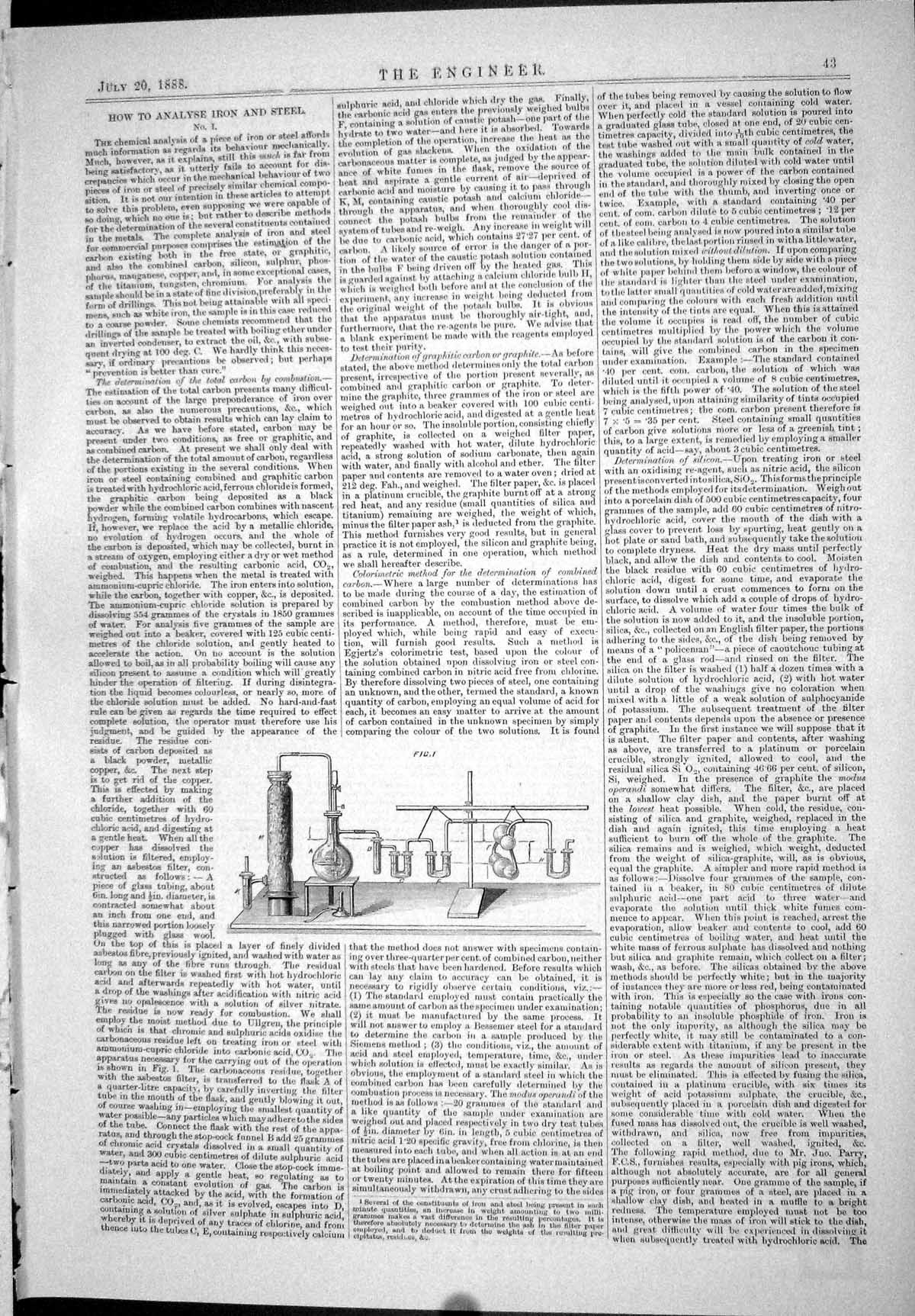 Old 1888 Instrument Analyse Iron Steel Disappearing Single Gun Turret Victorian