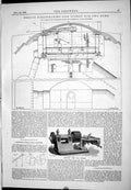Old 1888 French Disappearing Gun Turret Griffiths Twist Grill Grinder Victorian