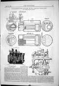 Old Print 1888 High-Pressure Boiler Forced Draught Turner Diagrams Steam 19th