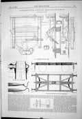 Old 1888 Constructive Details Midland Railway Johnsons Fire Hole Door Victorian