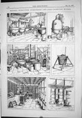 Antique Print 1888 Burgoyne Burbidges Chemical Works Machinery Instruments 19th