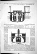 Old 1888 Transverse Section Engines Hull Ship Terrible Boilers Bunker Victorian