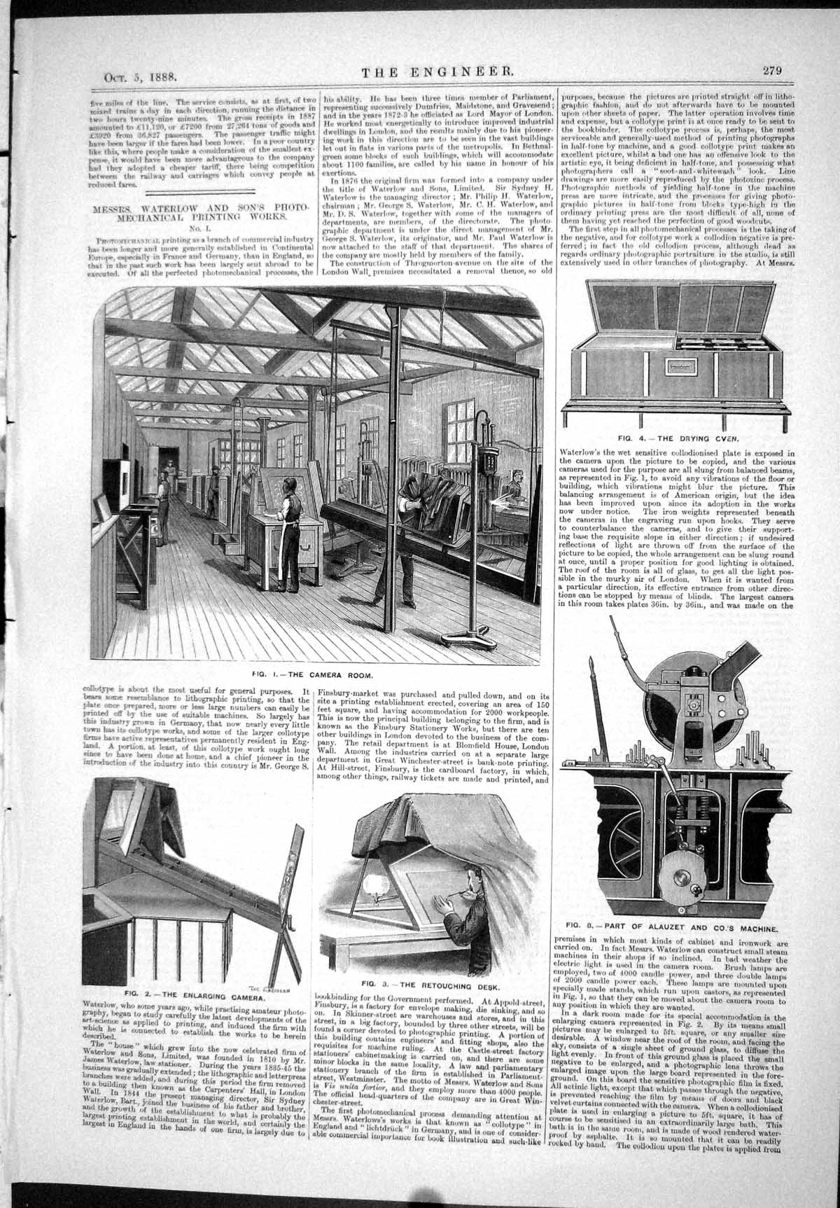 Old 1888 Engineering Waterlow Photo-Mechanical Ing Works Camera Alauz Victorian