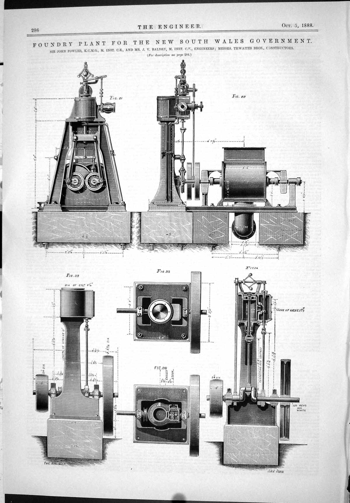 Old 1888 Foundry Plant Australia Government John Fowler Baldry Ref.2 Victorian