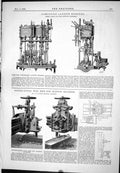 Old 1888 Compound Launch Engines Plenty Double-Acting Tool Rest Marti Victorian
