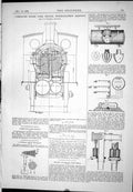 Old Print 1888 Compound Goods Tank Engine Railway Drum Windlass Columbus 19th