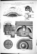 Old 1888 Engineering Gruson'S Schumann Defences Armoured Carriage Mor Victorian