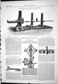 Old Print 1888 Horizontal Boring Machine Booth Tyrrel'S Governor Spanners 19th