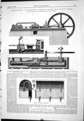 Old Horizontal Condensing Engine Trip Valve Gear Houghton 1888 Engine Victorian