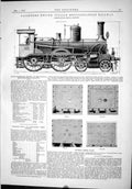 Antique Old Print 1889 Passenger Engine Italian Mediterranean Railway Frescot