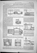 Old Print 1889 Canalisation Rivers Revolving Gate Chanoine Shutters Saone 19th