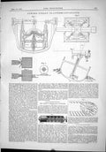 Old Print 1889 Tower Steady Platform Conveyor Engine Ship Calliope Rennie 19th