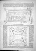 Old 1889 Paris Esplanade Invalides Eiffel Tower Plan Traigneaux Quarr Victorian