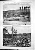 Old Print 1889 Compressed Air Power Plant Chapin Iron Mine Michigan Flume 19th