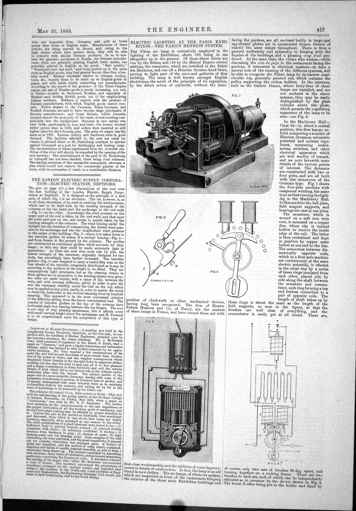 Old 1889 Electric Lighting Paris Fabius Henrion System Lamp Diagrams Victorian