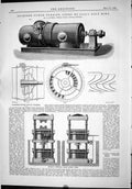 Antique Print 1889 300-Horse Turbine Cerro Pasco GMine Gunther Jonval Masse
