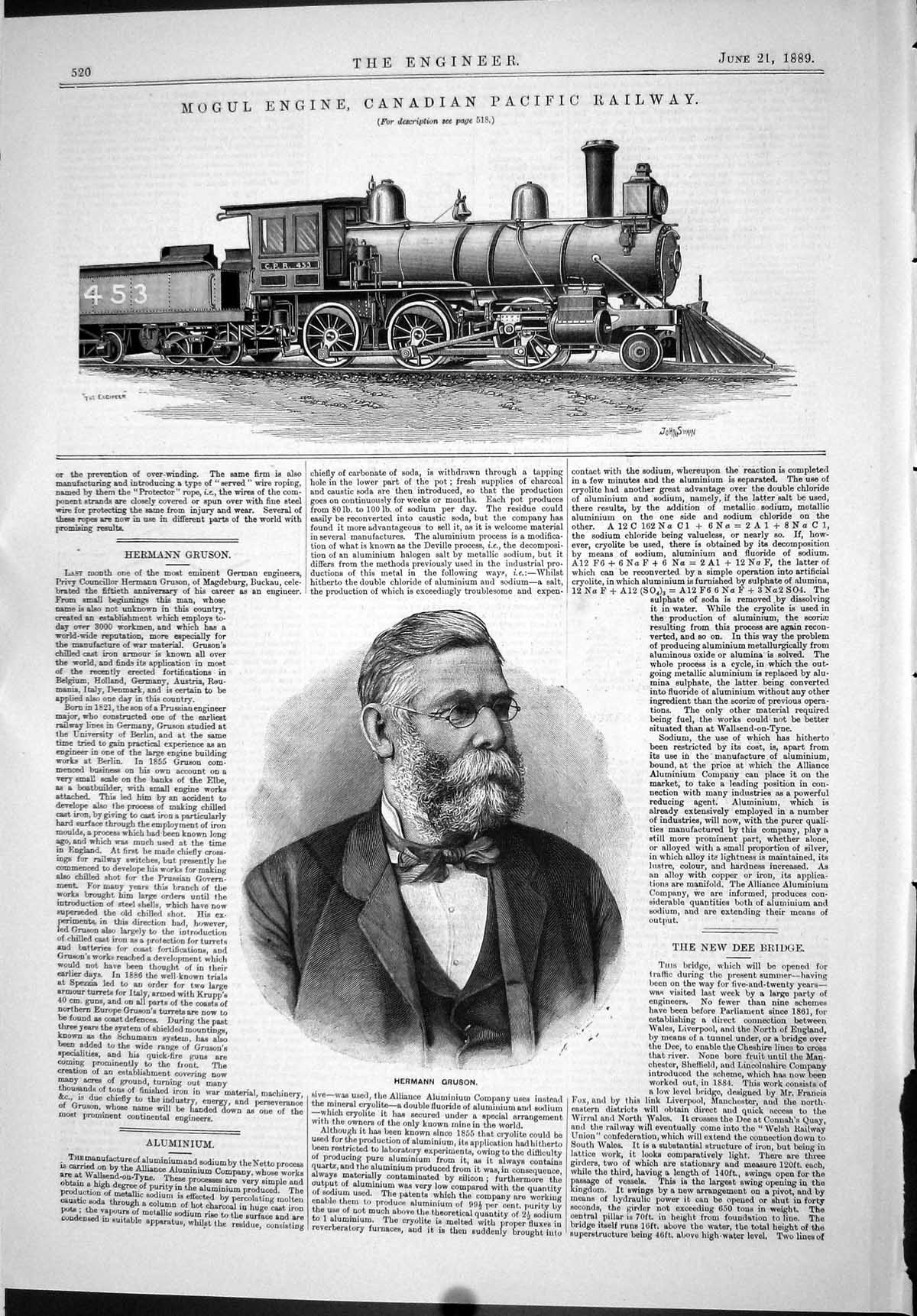 Old Mogul Engine Canadian Pacific Railway 1889 Engineering Hermann Gr Victorian