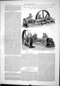 Old Print 1889 R.A.S.E. Show Horizontal Engine Burrell Machinery Thetford 19th