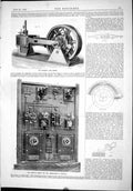 Old 1889 Straight Line Engine Switch Board Generators Maxim Nordenfel Victorian