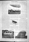 Old 1903 Scientific American Spencer Airship Framework Gas-Bag Talbot 20th