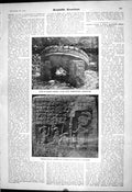 Old 1903 Scientific American Piedras Negras Altar Hieroglyphic Sculpt 20th