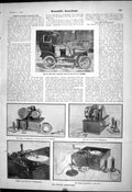 Old 1903 Scientific American Improved Wire Telegraphone Gasoline Cabs 20th