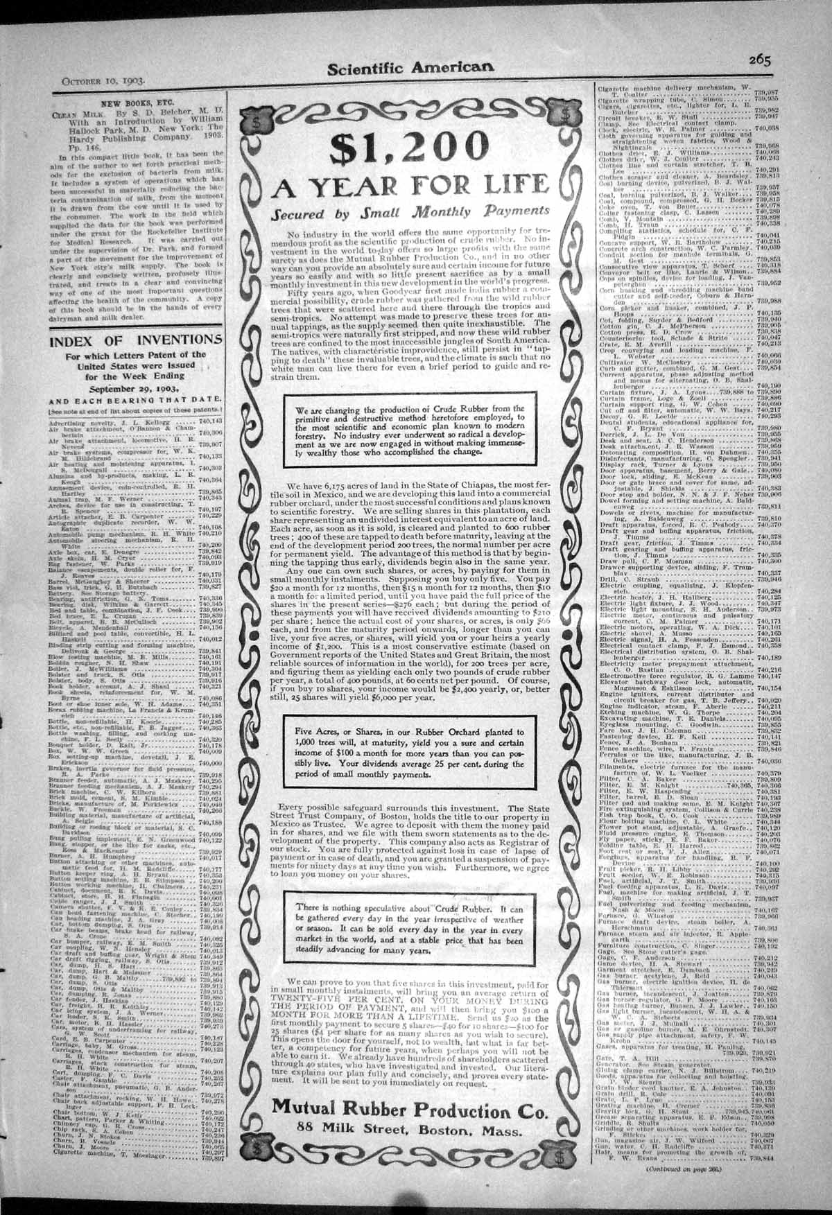 Old Print 1903 Scientific American Mutual Rubber Razor Lathes Vulcan Iron 20th