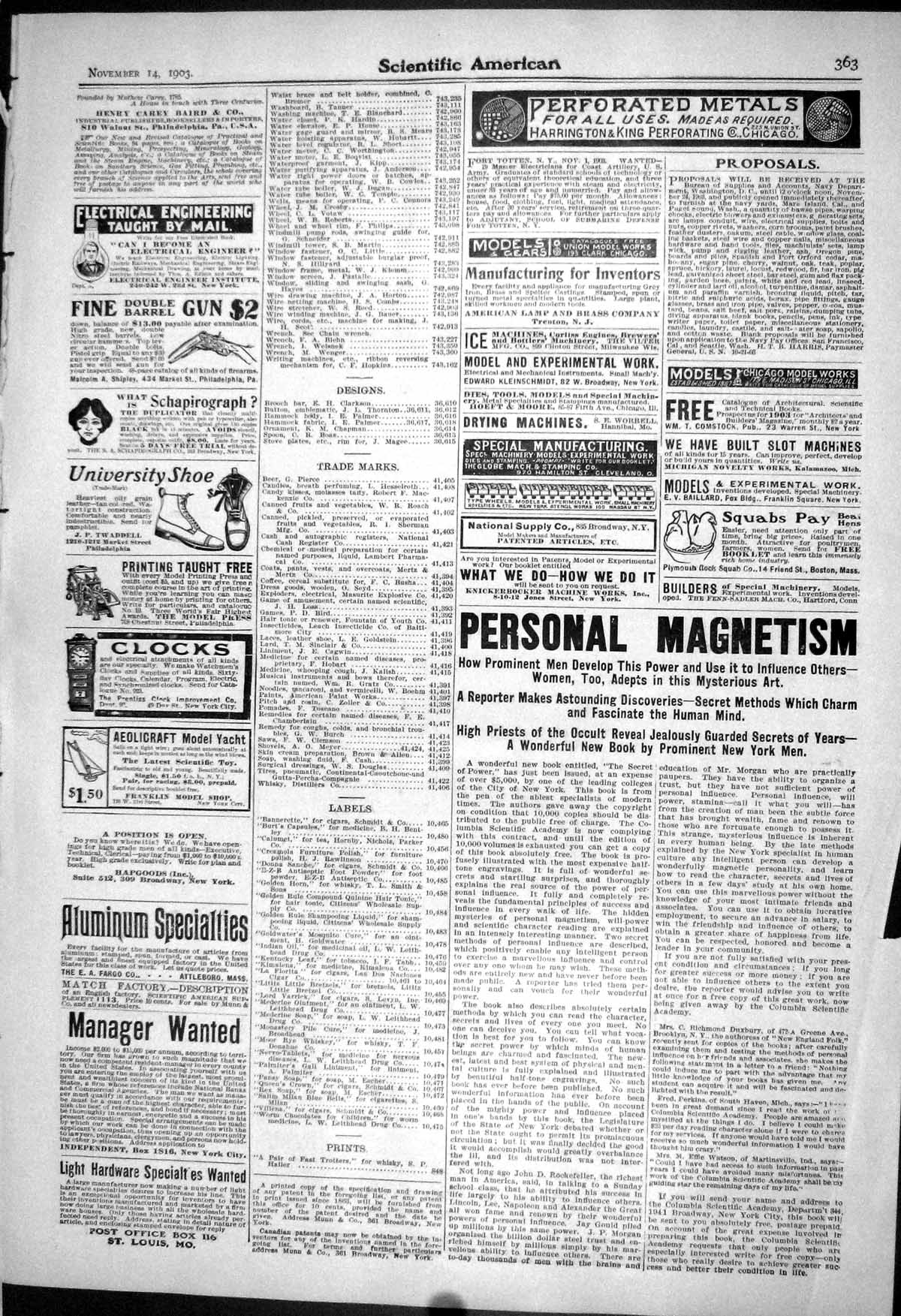 Old 1903 Scientific American Shipley Gun Shoe Waddell Means Winton Ca 20th