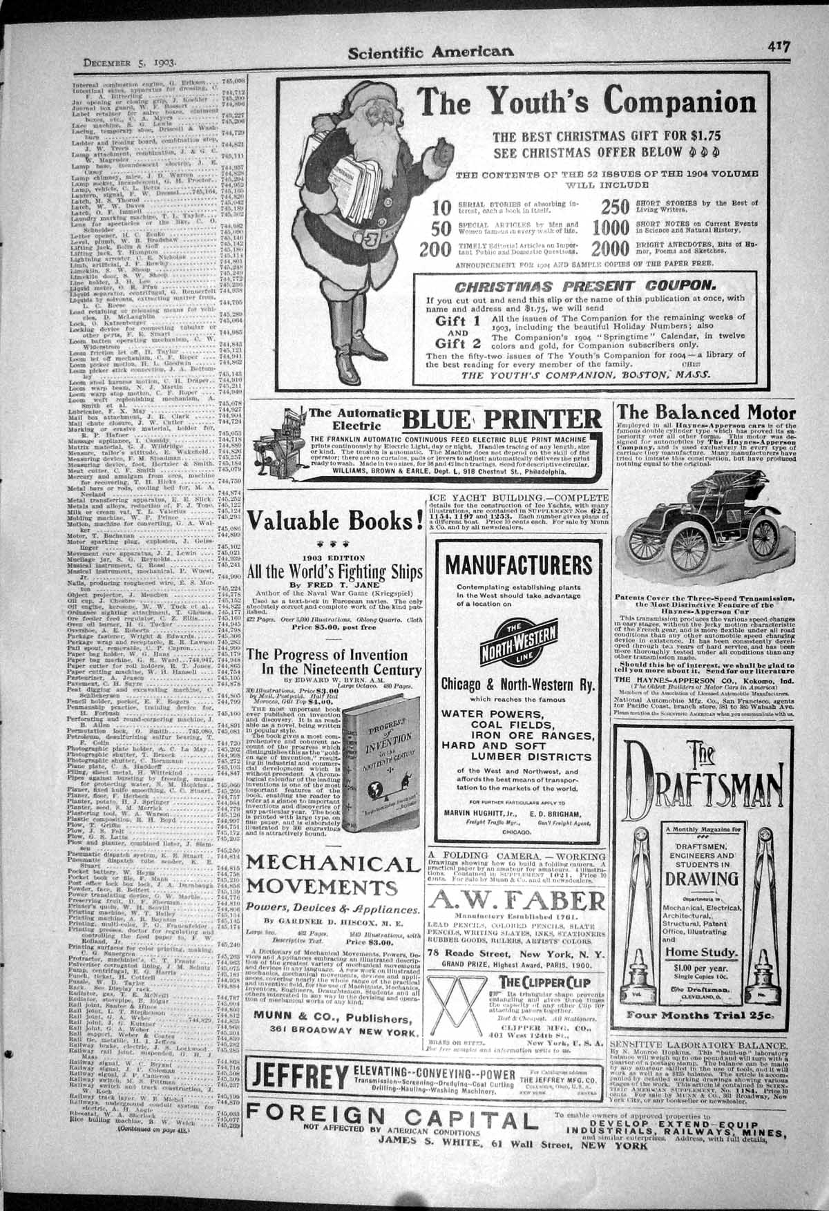 Antique Print 1903 Scientific American Williams Brown Motor Car Munn Toffee