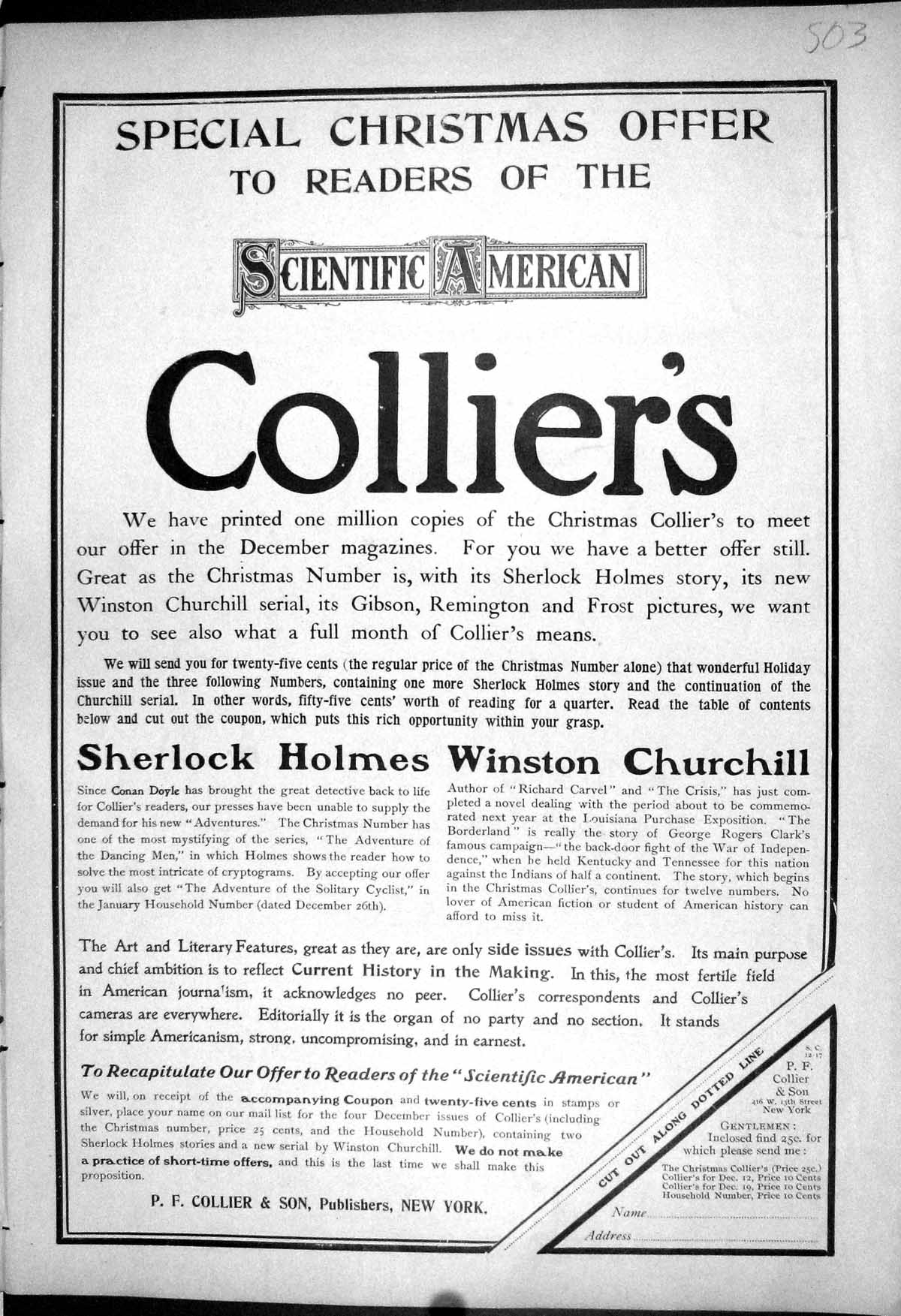 Old 1903 Scientific American Collier Publisher Lawrence Cement Peabod 20th