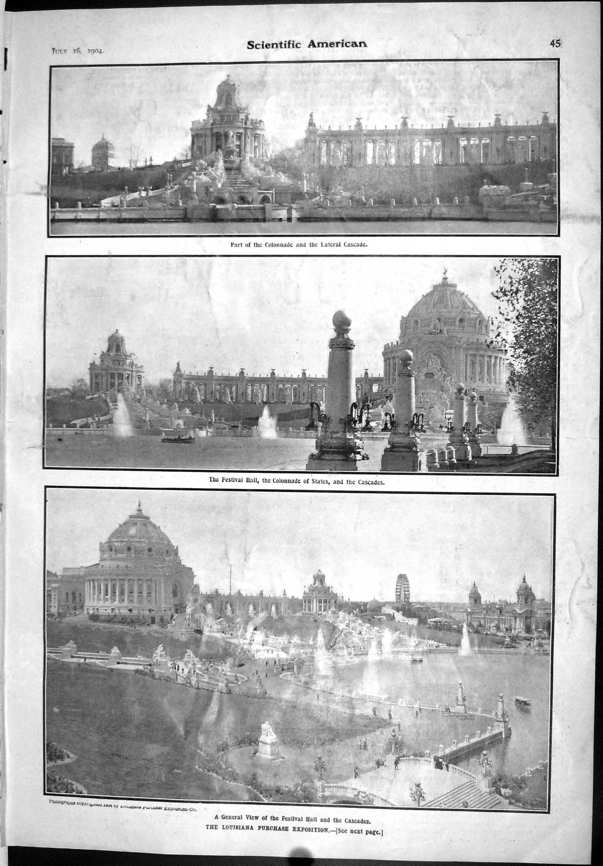 Old Scientific American 1904 Louisiana Purchase Exposition Festival P 20th