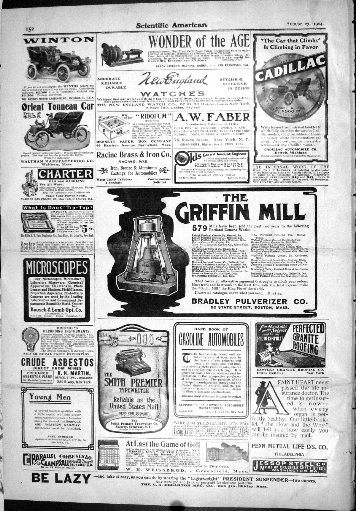 Antique Print Winton Car Griffin Mill Scientific American 1904 smobile Munn