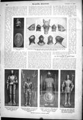 Old Scientific American 1904 Dino Historic Armor Florid Saracen Casqu 20th