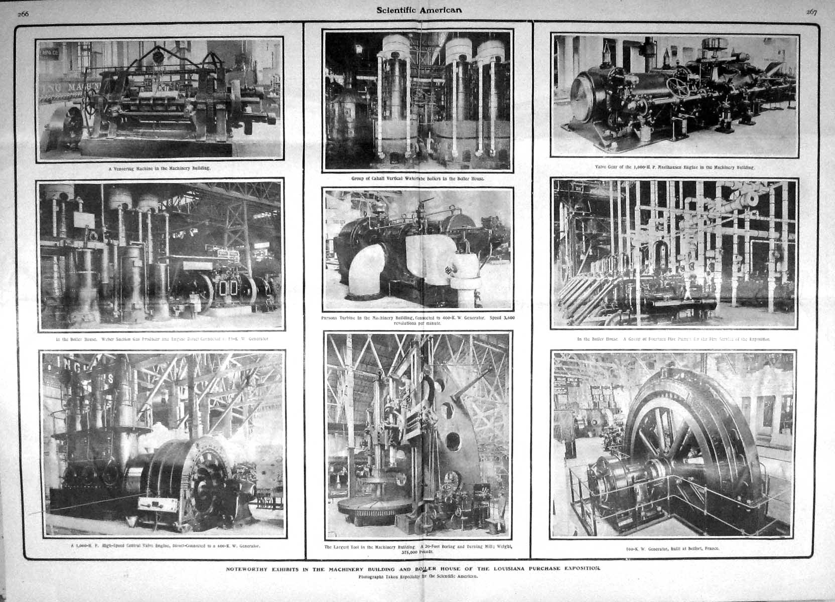 Old Scientific American 1904 Machinery Boiler House Louisiana Purchas 20th