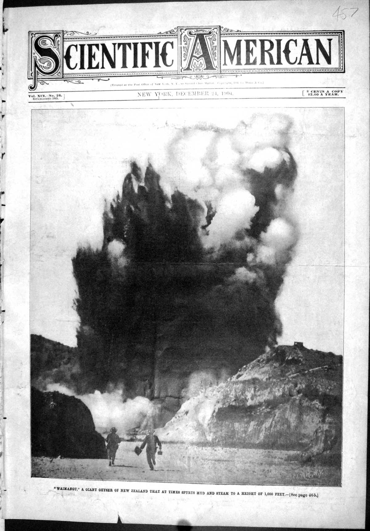 Old Waimangu Giant Geyser New Zealand Mud Steam Scientific American