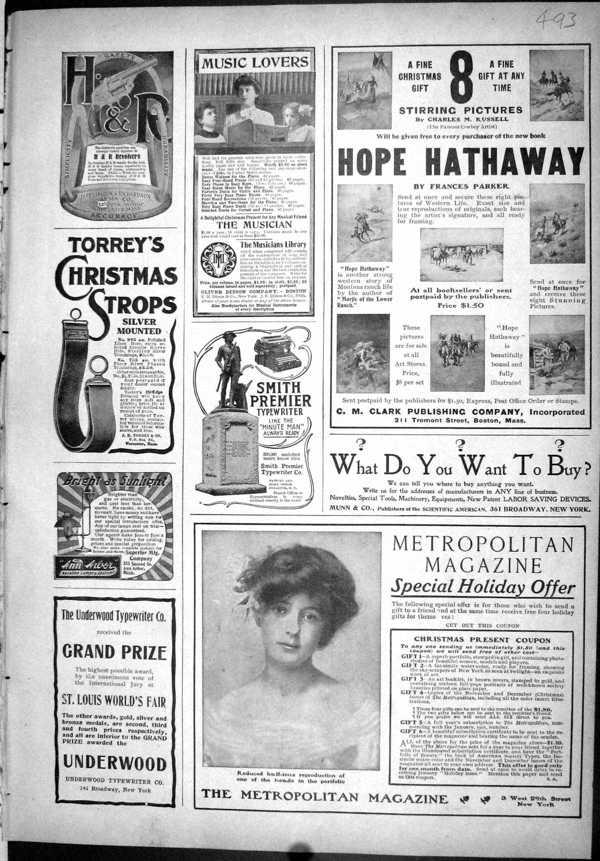Old Scientific American 1904 Clark Publishing Magazine Torrey Strops 20th