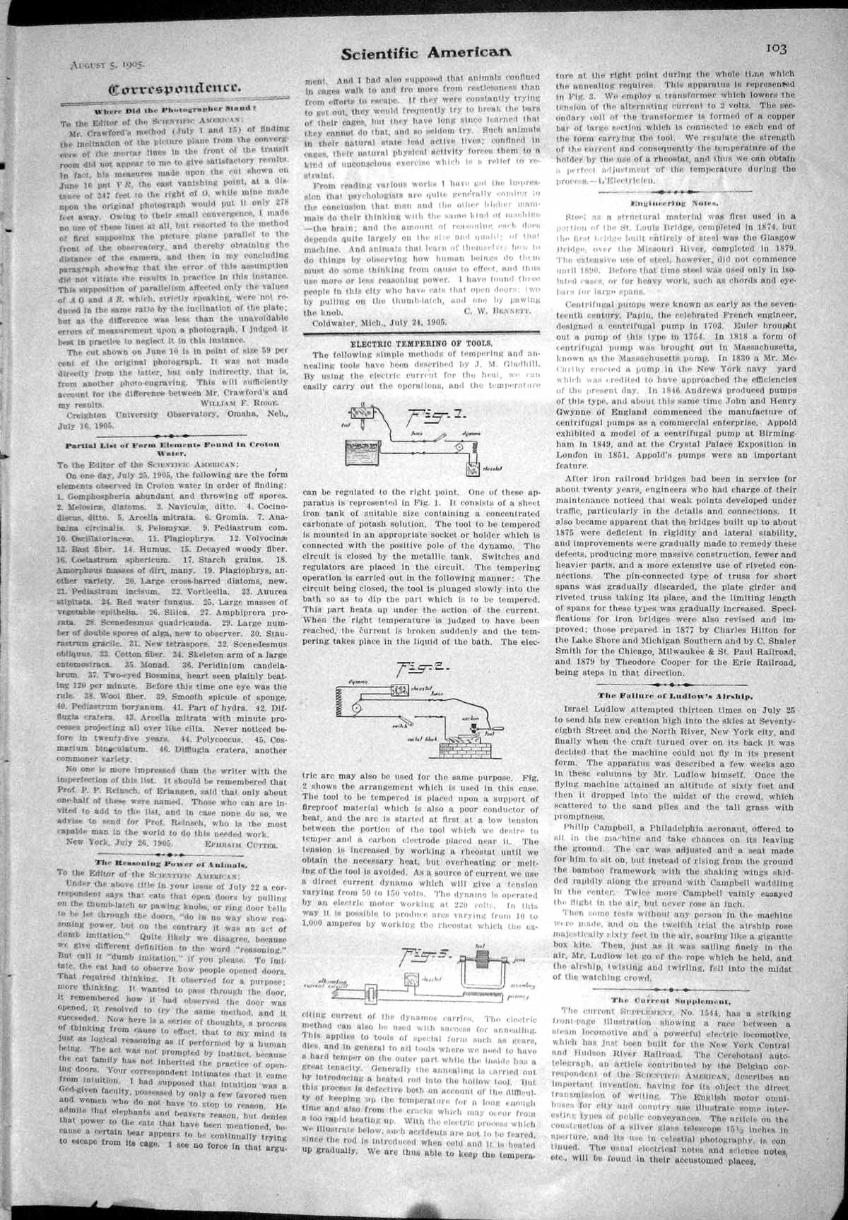 Old 1905 Scientific American Electric Tempering Tools Life History Co 20th