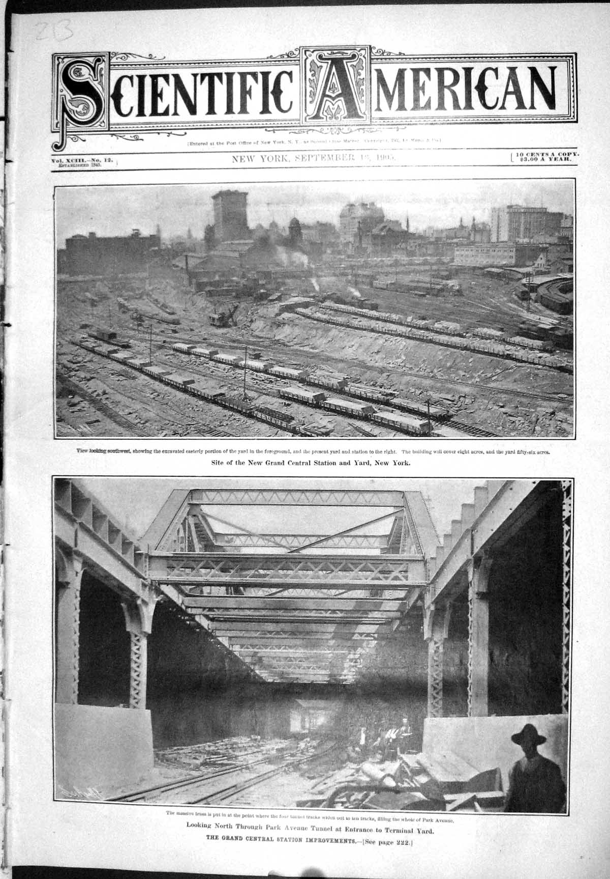 Old 1905 Scientific American Grand Central Station Improvements New Y 20th