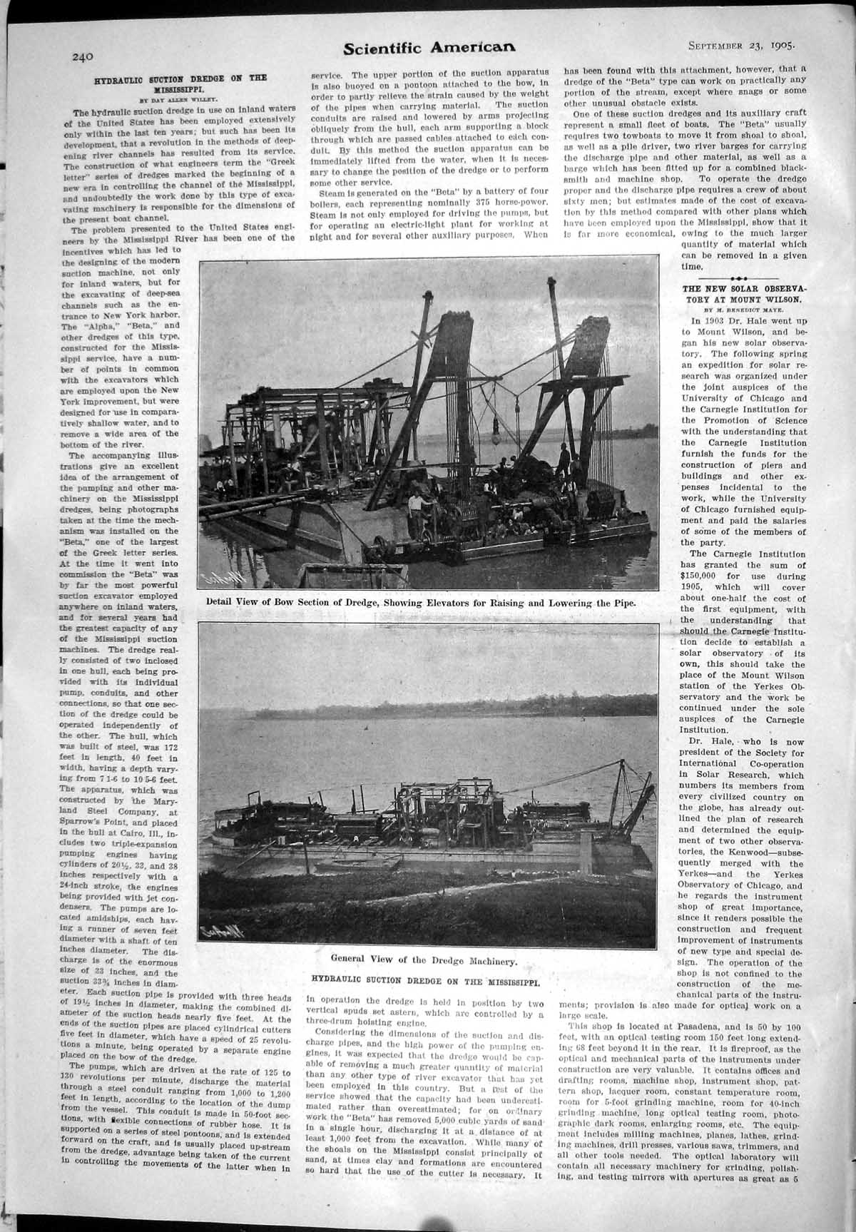Old 1905 Hydraulic Suction Dredge Mississippi Elevators Raising Lower 20th