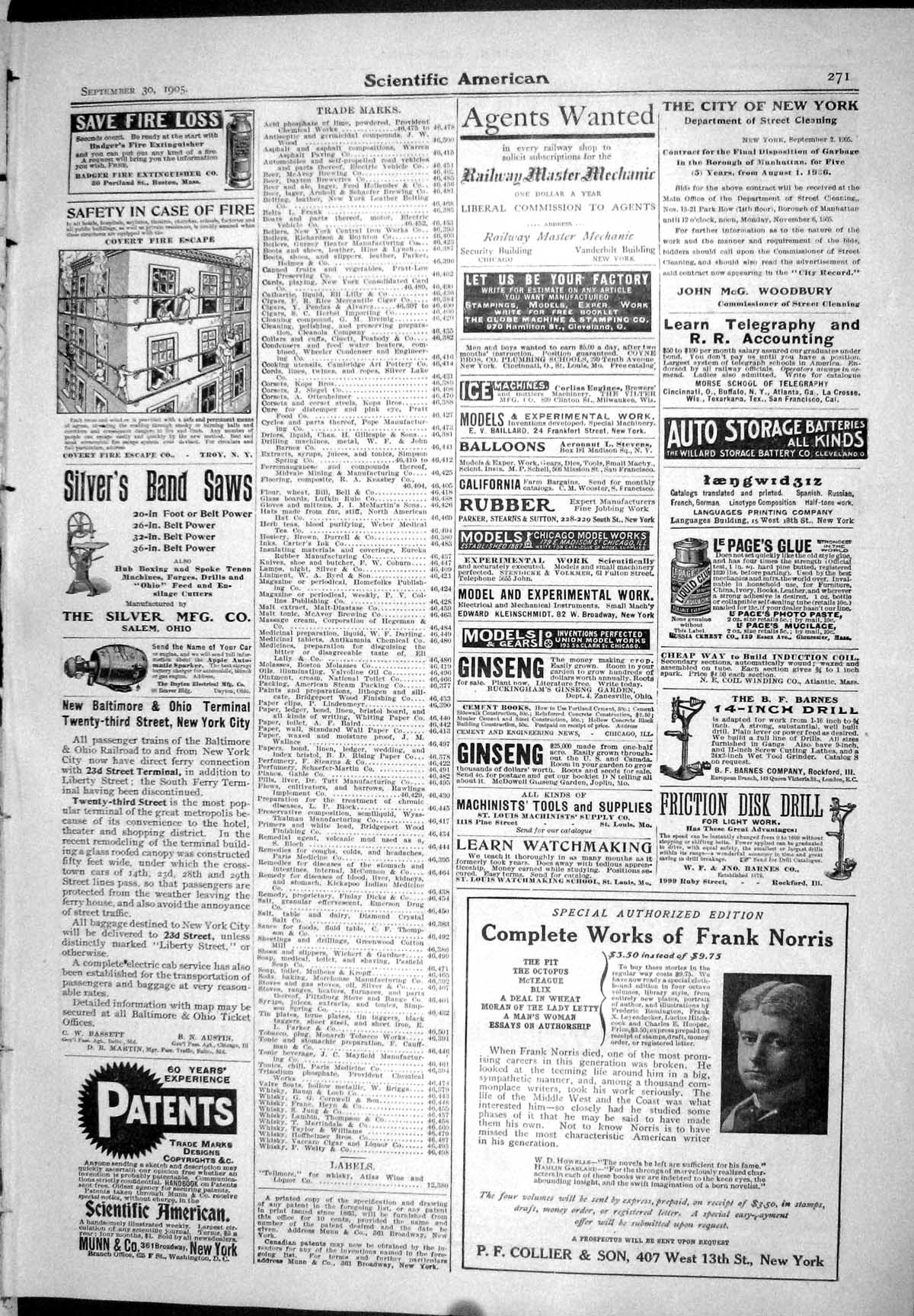 Old 1905 Scientific American Collier Covert Fire Escape Dynamo Pen Ca 20th
