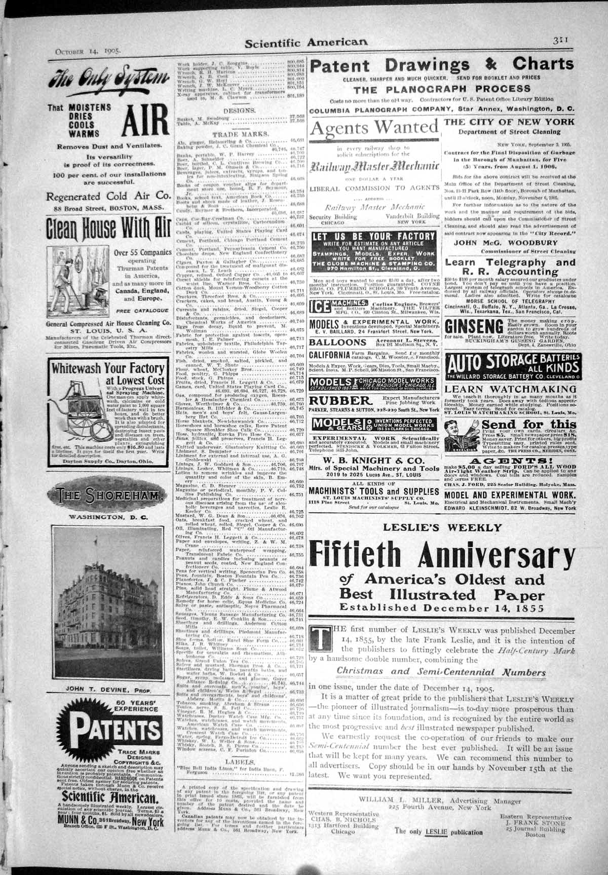 Old Air System Miller Devine Typewriter Dynamo1905 Scientific America 20th