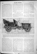 Old 1905 Sectional View Four-Cylinder Gasoline Touring Car American D 20th
