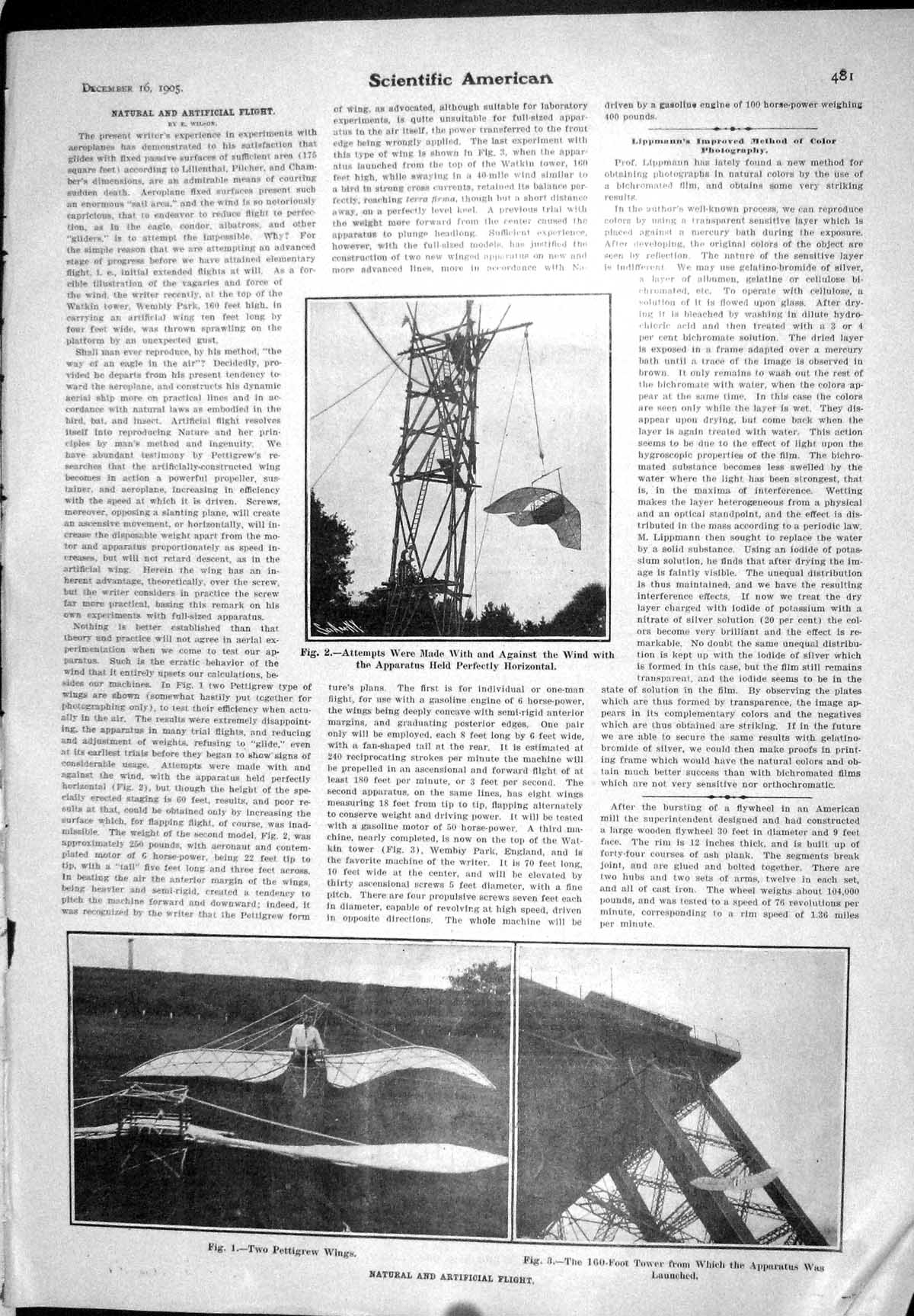 Old 1905 Scientific American Flight Pettigrew Wings Koryaks Siberia W 20th